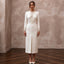 Classic Off - White Cashmere & Silk Midi for Rehearsal Luncheon - Apparel & Accessories > Clothing > Wedding & Bridal Party Dresses > Wedding Dresses - Mignonette Bridal