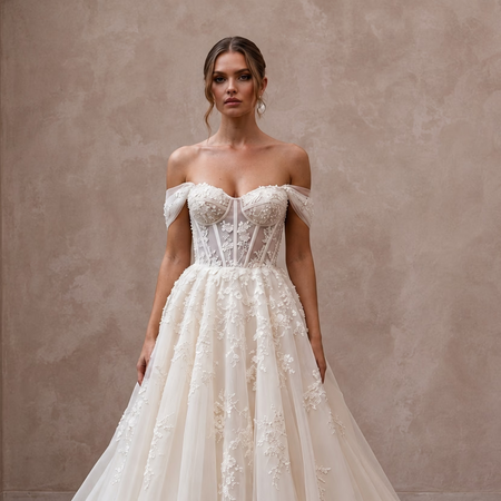 Classic Organza Wedding Dress for a Cathedral Ceremony