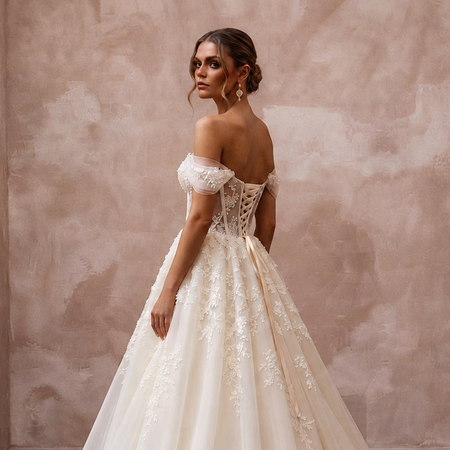 Classic Organza Wedding Dress for a Cathedral Ceremony