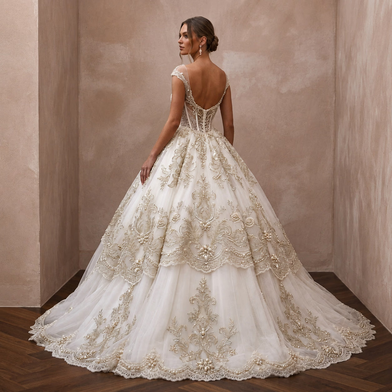 Classic Tulle Wedding Gown for a Formal Church Ceremony