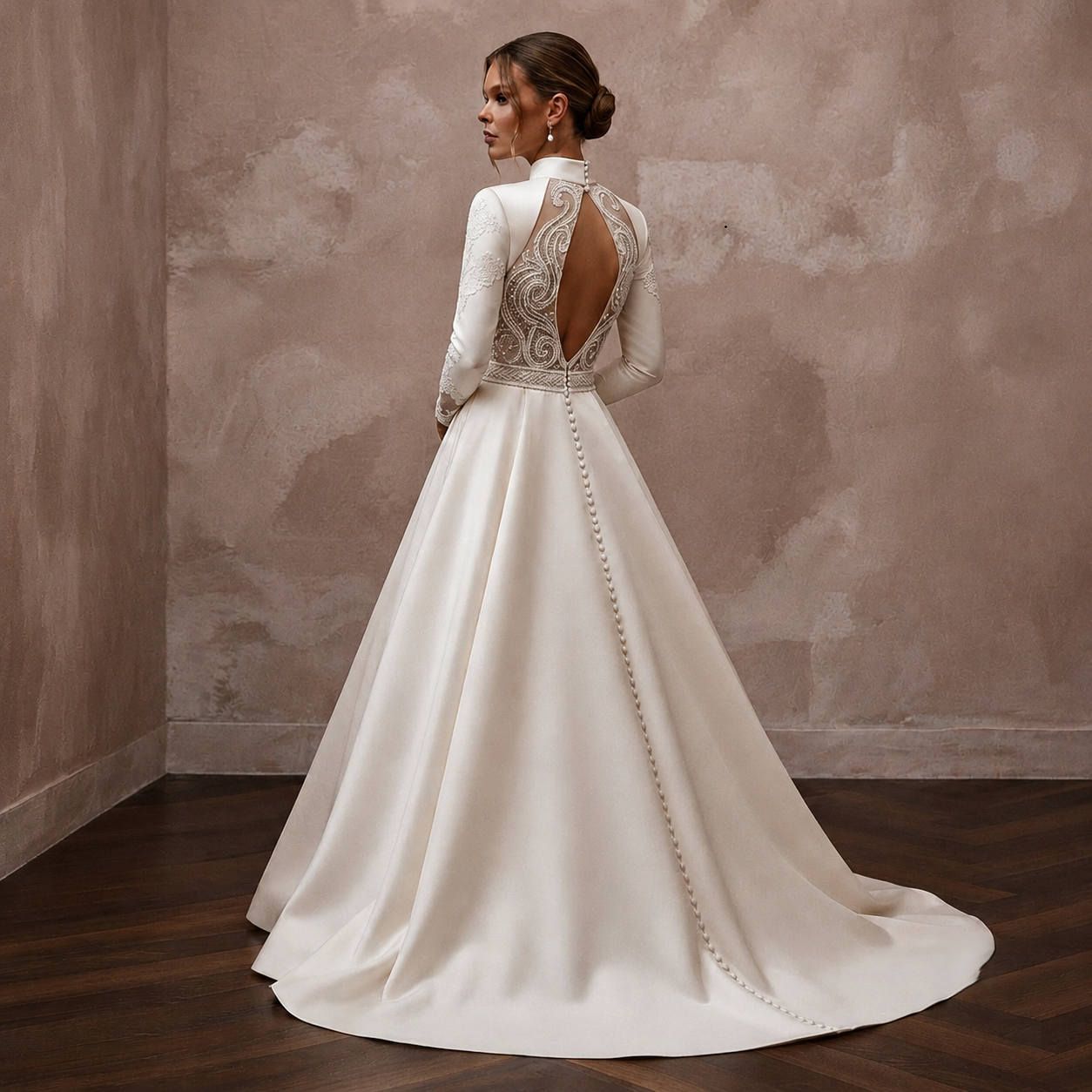 Classic Wedding Dresses with Luxurious Fabric Blends