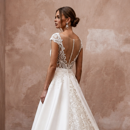 Classic Wedding Dresses with Luxurious Silk and Lace Fabrics