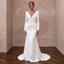 Clean Satin Wedding Dress with Long Sleeves