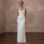 Clean White Matte Mikado Slip Dress for Rehearsal Dinner