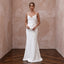 Clean White Matte Mikado Slip Wedding Dress for Rehearsal Dinner
