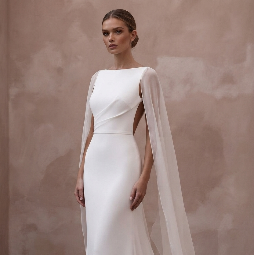 Column Wedding Dresses with Chic Minimalist Appeal