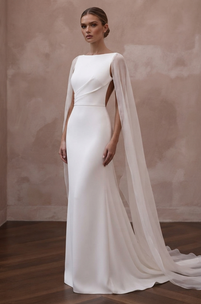 Column Wedding Dresses with Chic Minimalist Appeal Main image