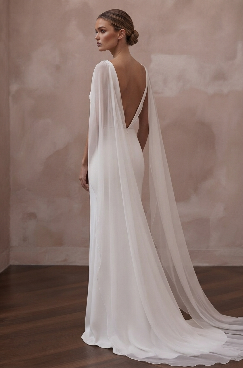 Column Wedding Dresses with Chic Minimalist Appeal
