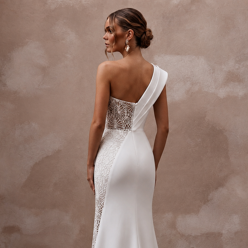Column Wedding Dresses with Chic Modern Tailoring