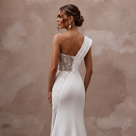 Column Wedding Dresses with Chic Modern Tailoring