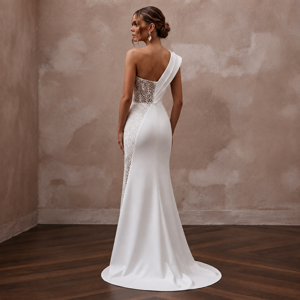 Column Wedding Dresses with Chic Modern Tailoring