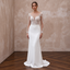 Contemporary Lace Bridal Dress with Illusion Bodice