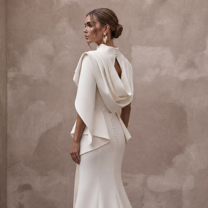 Contemporary Wedding Dresses with Architectural Silhouettes - Apparel & Accessories > Clothing > Wedding & Bridal Party Dresses > Wedding Dresses - Mignonette