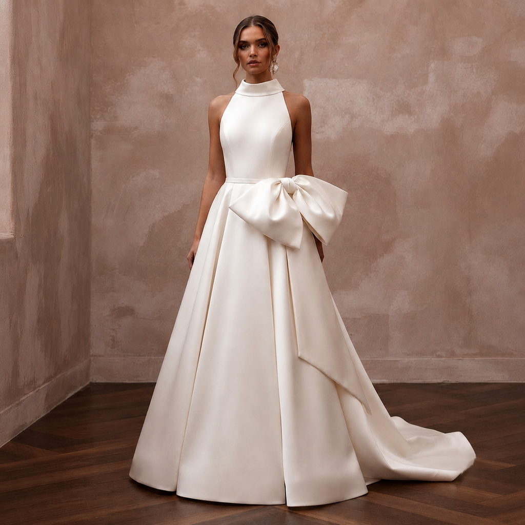 Contemporary Wedding Dresses with Oversized Bow Details
