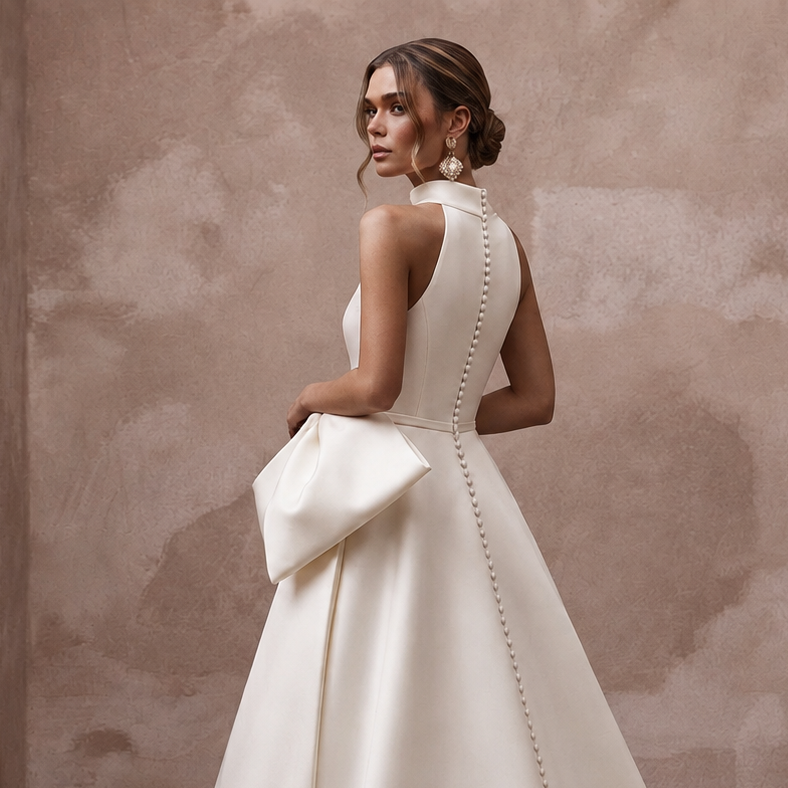 Contemporary Wedding Dresses with Oversized Bow Details
