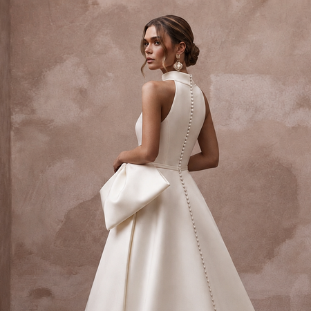 Contemporary Wedding Dresses with Oversized Bow Details
