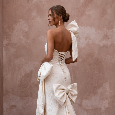 Contemporary Wedding Dresses with Oversized Bow Details