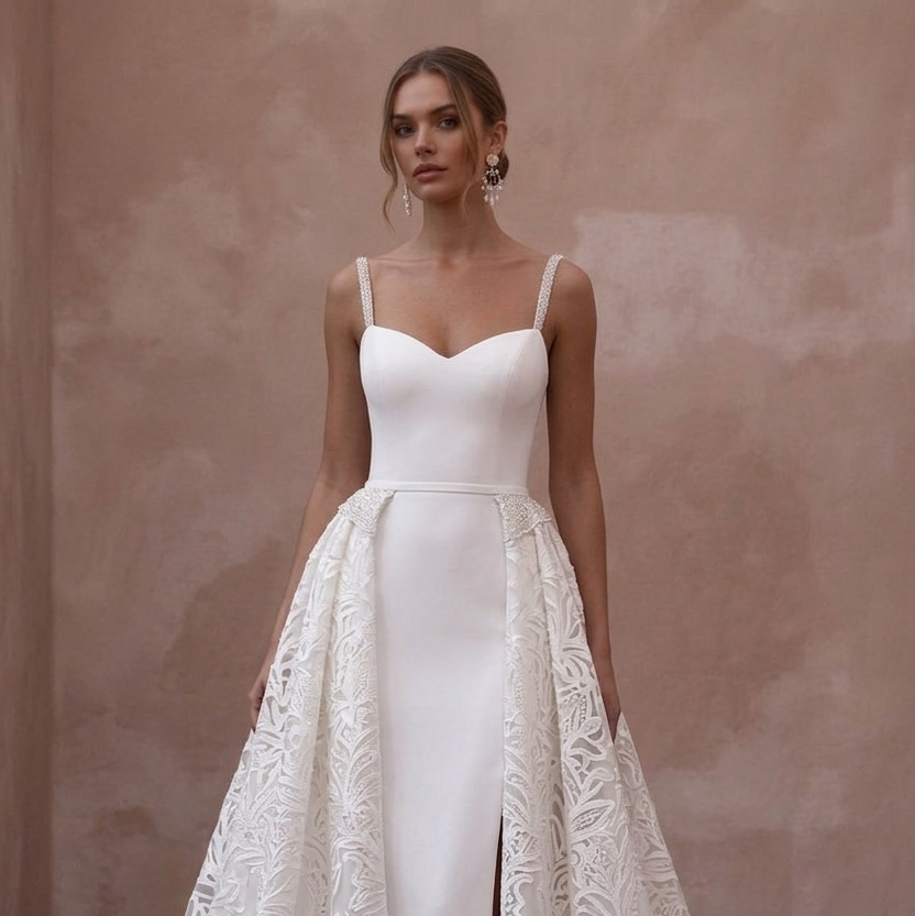 Convertible Wedding Dresses with Detachable Skirts