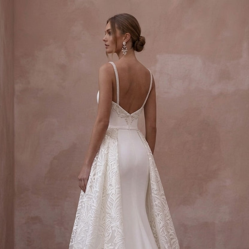 Convertible Wedding Dresses with Detachable Skirts - Apparel & Accessories > Clothing > Wedding & Bridal Party Dresses > Wedding Dresses - Mignonette