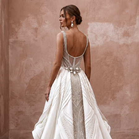 Convertible Wedding Dresses with Removable Satin Skirts