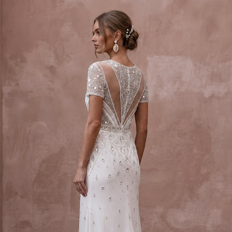 Cool Diamond White Jersey T-Shirt Dress for Surprise Elopement