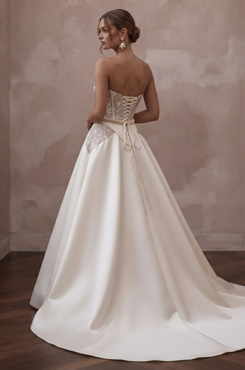 Corset Wedding Dresses with Sculpted Satin Bodices