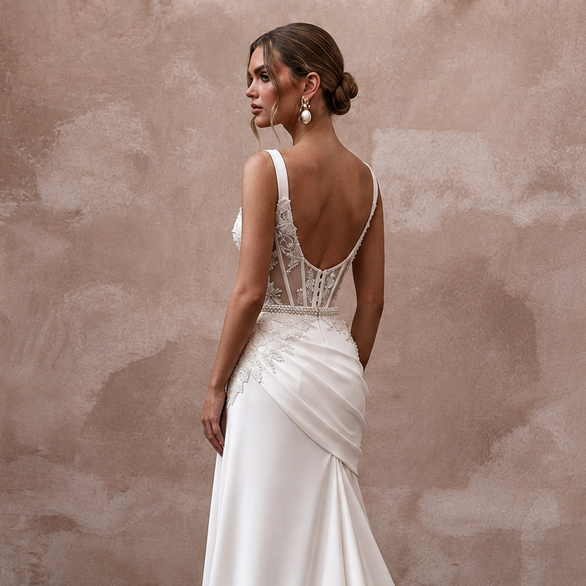 Corset Wedding Dresses with Structured Satin Bodices
