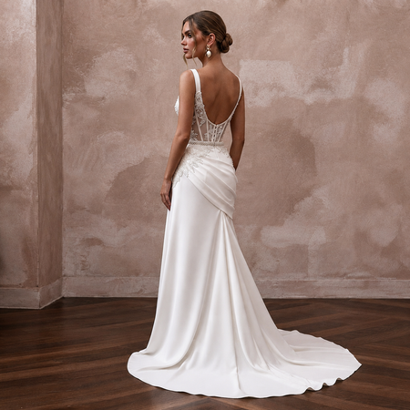 Corset Wedding Dresses with Structured Satin Bodices