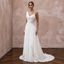 Court Train Chiffon Wedding Dress for a City Hall Ceremony