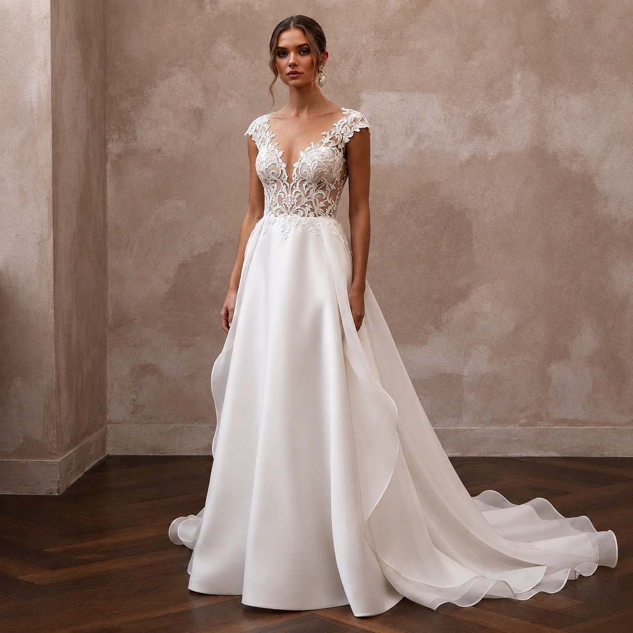 Court Train Wedding Dresses with Graceful Elegance - Apparel & Accessories > Clothing > Wedding & Bridal Party Dresses > Wedding Dresses - Mignonette Bridal