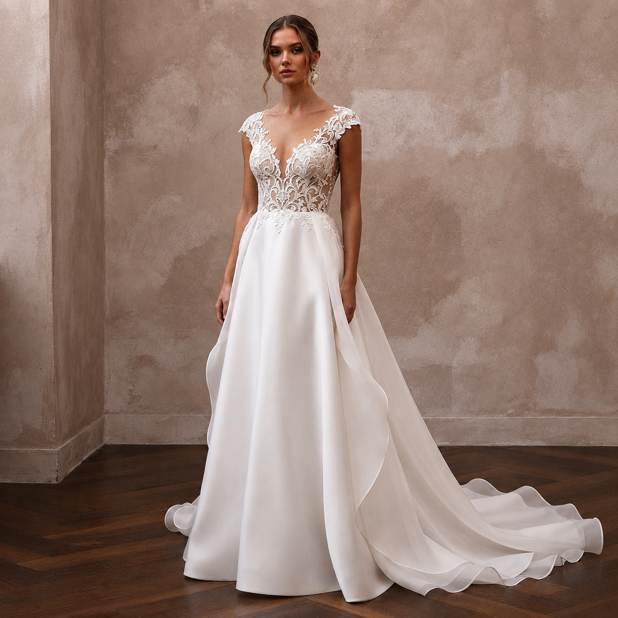 Court Train Wedding Dresses with Graceful Elegance