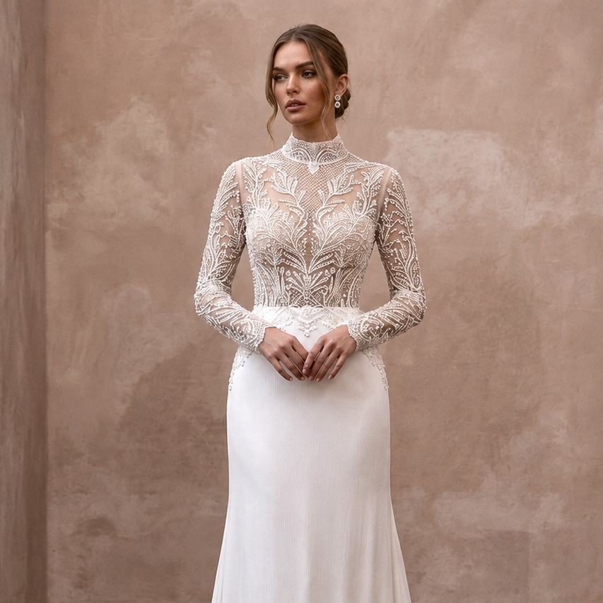 Court Train Wedding Dresses with Refined Beauty