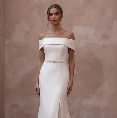 Court Train Wedding Dresses with Refined Elegance - Apparel & Accessories > Clothing > Wedding & Bridal Party Dresses > Wedding Dresses - Mignonette