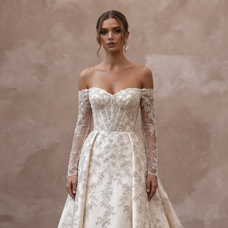 Court Train Wedding Dresses with Refined Elegance