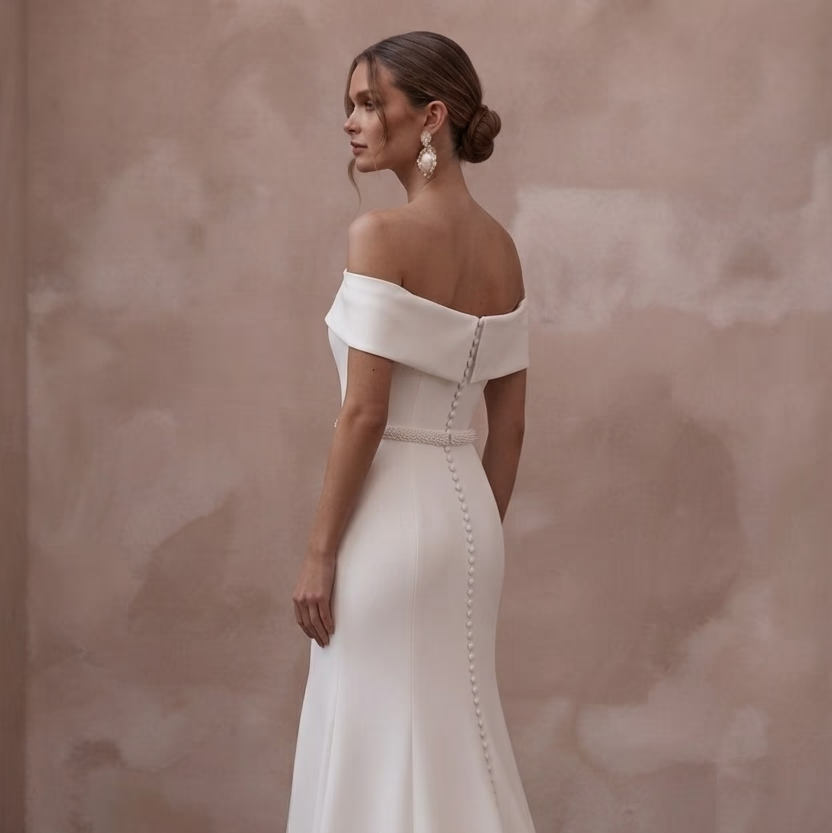 Court Train Wedding Dresses with Refined Elegance - Apparel & Accessories > Clothing > Wedding & Bridal Party Dresses > Wedding Dresses - Mignonette