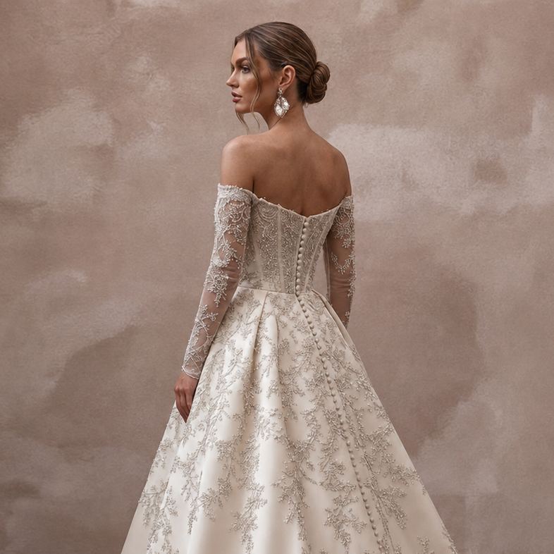 Court Train Wedding Dresses with Refined Elegance