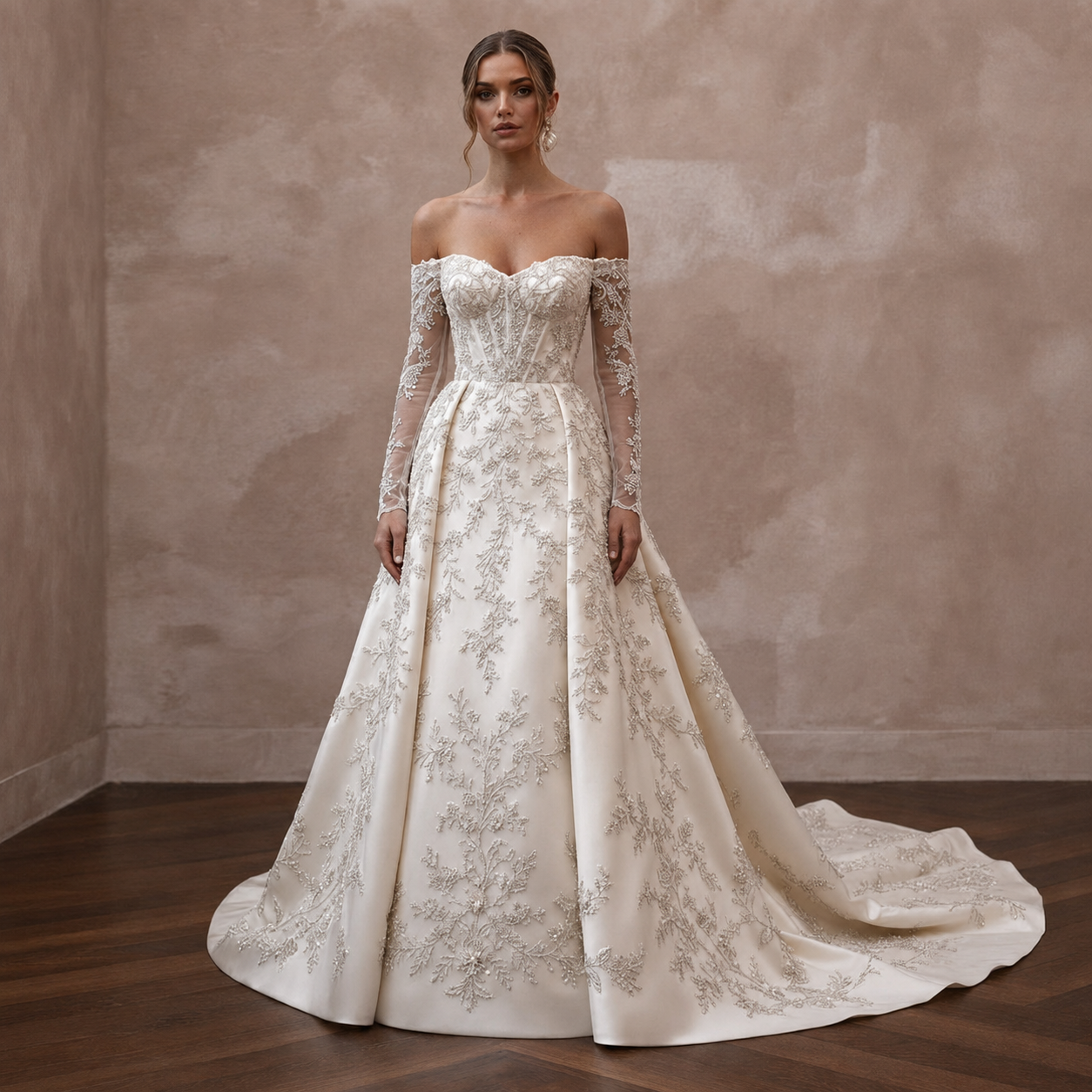 Court Train Wedding Dresses with Refined Elegance Main image