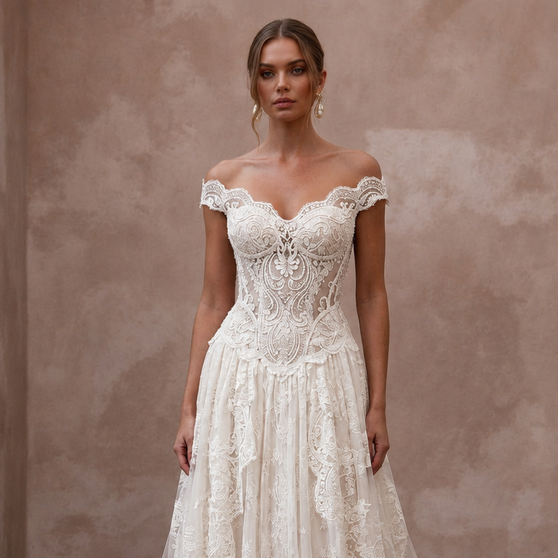 Couture Wedding Dresses with Exclusive French Lace