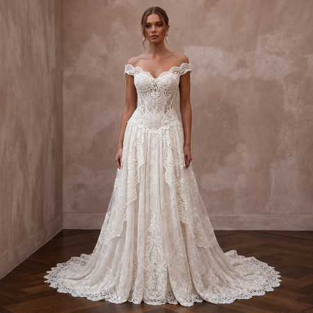 Couture Wedding Dresses with Exclusive French Lace