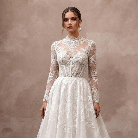 Couture Wedding Dresses with Exclusive French Lace Fabrics