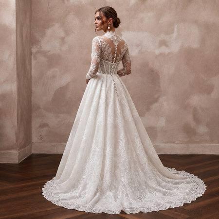 Couture Wedding Dresses with Exclusive French Lace Fabrics