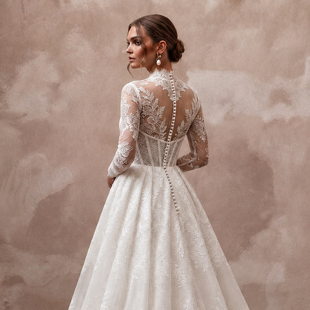 Couture Wedding Dresses with Exclusive French Lace Fabrics - Apparel & Accessories > Clothing > Wedding & Bridal Party Dresses > Wedding Dresses - Mignonette Bridal