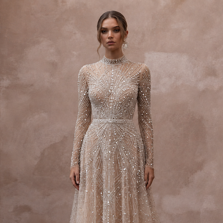 Couture Wedding Dresses with Handcrafted Crystal Embellishments