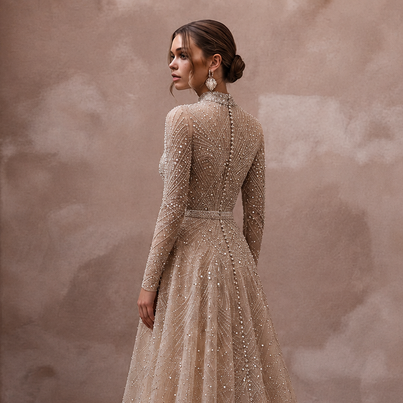 Couture Wedding Dresses with Handcrafted Crystal Embellishments