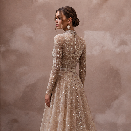 Couture Wedding Dresses with Handcrafted Crystal Embellishments