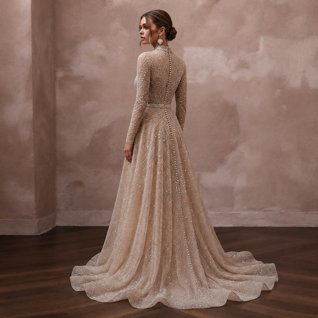 Couture Wedding Dresses with Handcrafted Crystal Embellishments - Apparel & Accessories > Clothing > Wedding & Bridal Party Dresses > Wedding Dresses - Mignonette Bridal