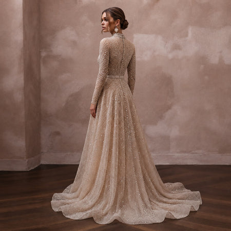 Couture Wedding Dresses with Handcrafted Crystal Embellishments - Apparel & Accessories > Clothing > Wedding & Bridal Party Dresses > Wedding Dresses - Mignonette Bridal