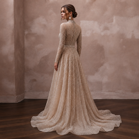Couture Wedding Dresses with Handcrafted Crystal Embellishments