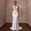 Cowl Neck Wedding Dresses with Silk Satin Fabric