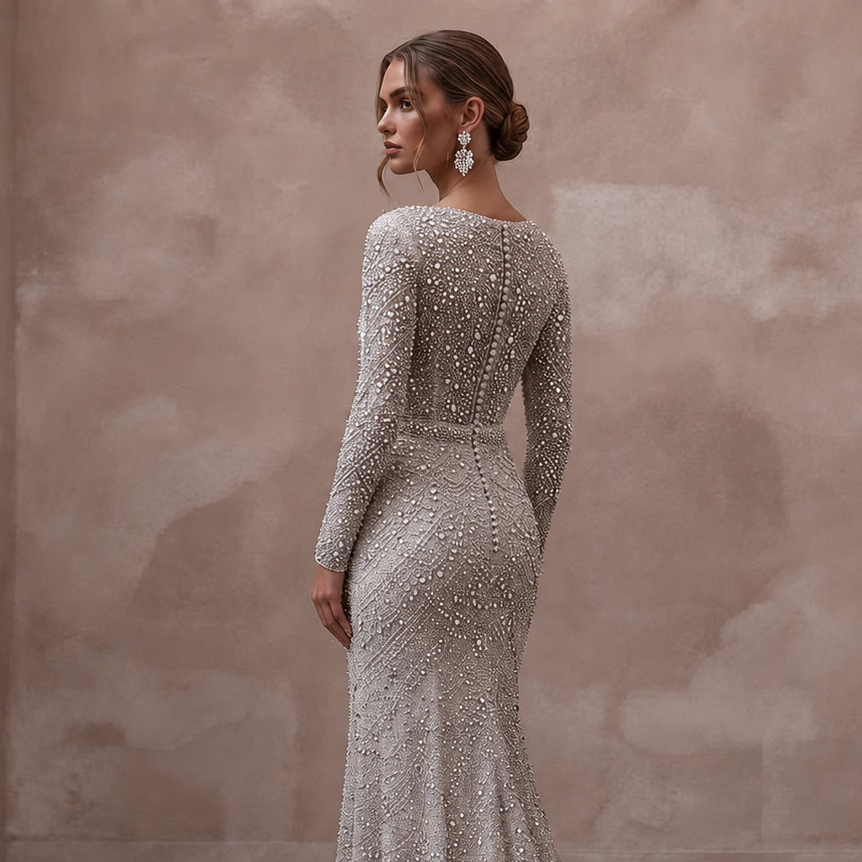Crystal Embellished Wedding Dresses with Couture Glamour - Apparel & Accessories > Clothing > Wedding & Bridal Party Dresses > Wedding Dresses - Mignonette Bridal